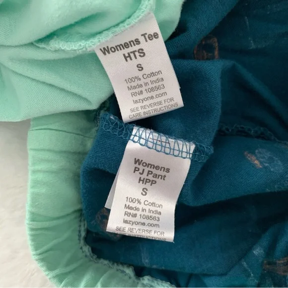 Women’s Small LAZY ONE Moody In The Morning Cow 100% Cotton Pajama Lounge Set - Picture 9 of 10